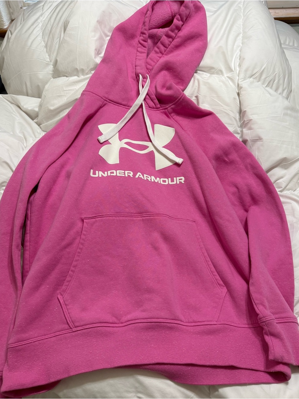 Under Armour Women's Hot Pink Logo Pullover Hoodie